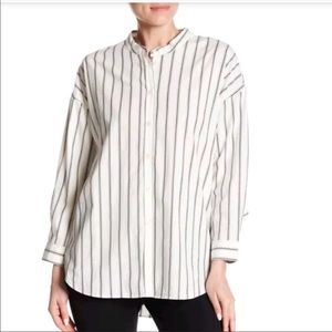 Joie Poni Porcelain striped button down shirt NWT
